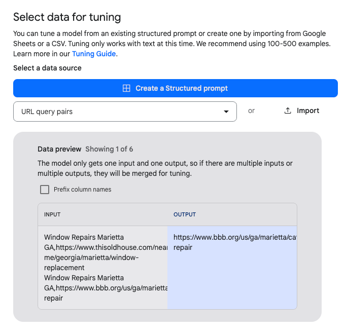 Image showcasing how tuning a dedicated model works