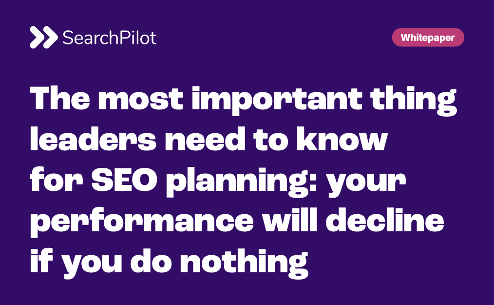 SEO depreciation whitepaper