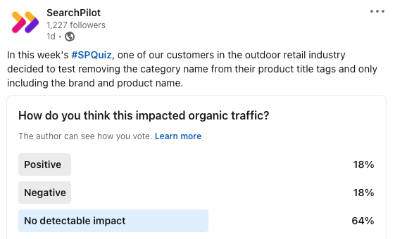 LinkedIn Poll