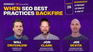 When SEO Best Practices Backfire