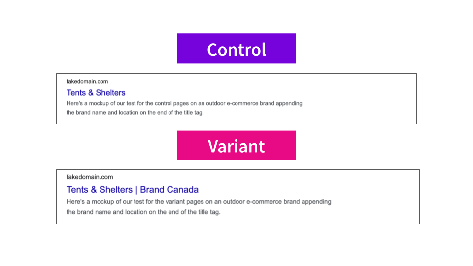 Does appending the brand name and location at the end of the title tag have an impact on organic traffic?