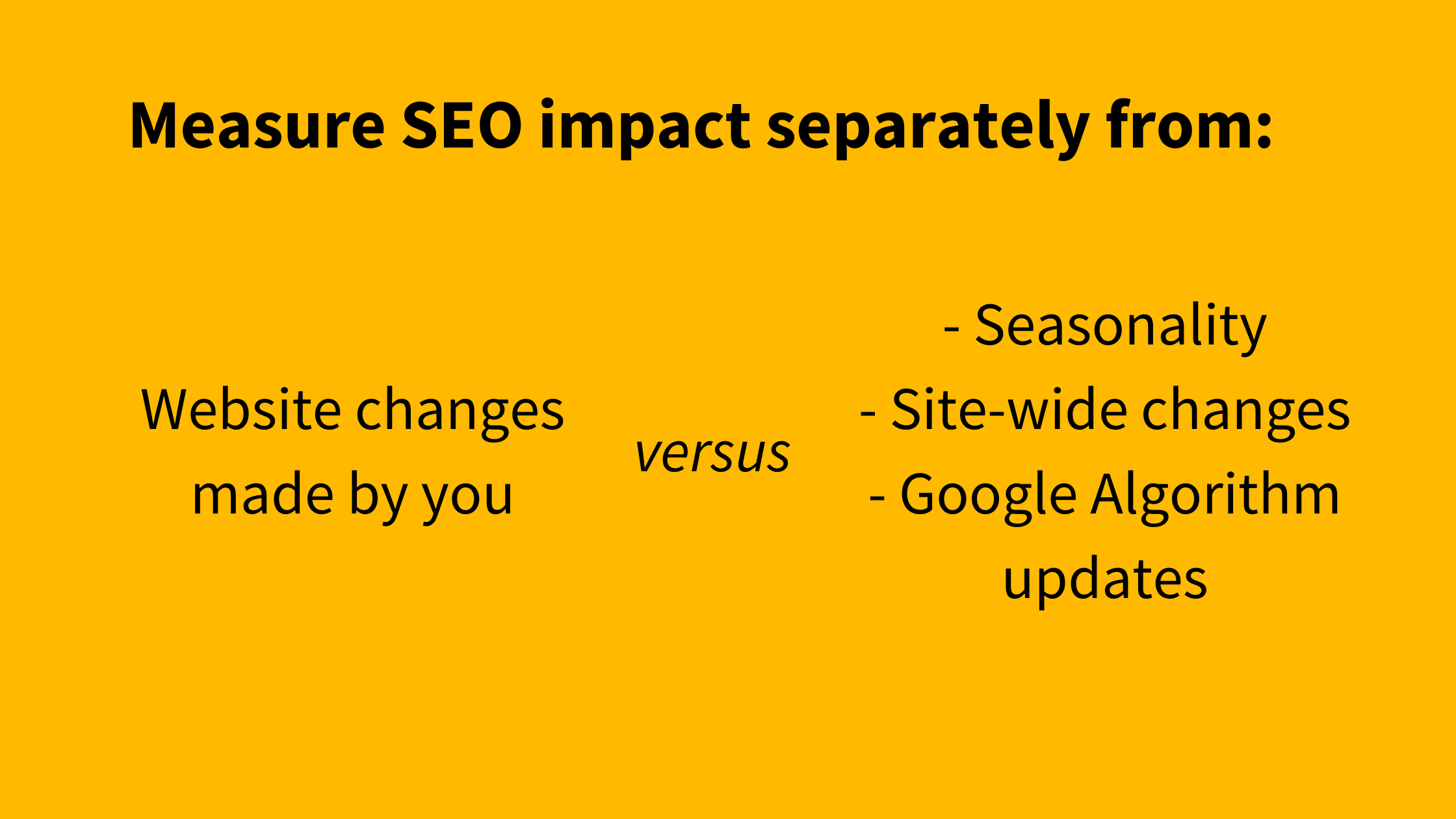 SearchPilot helps you measure SEO impact separately
